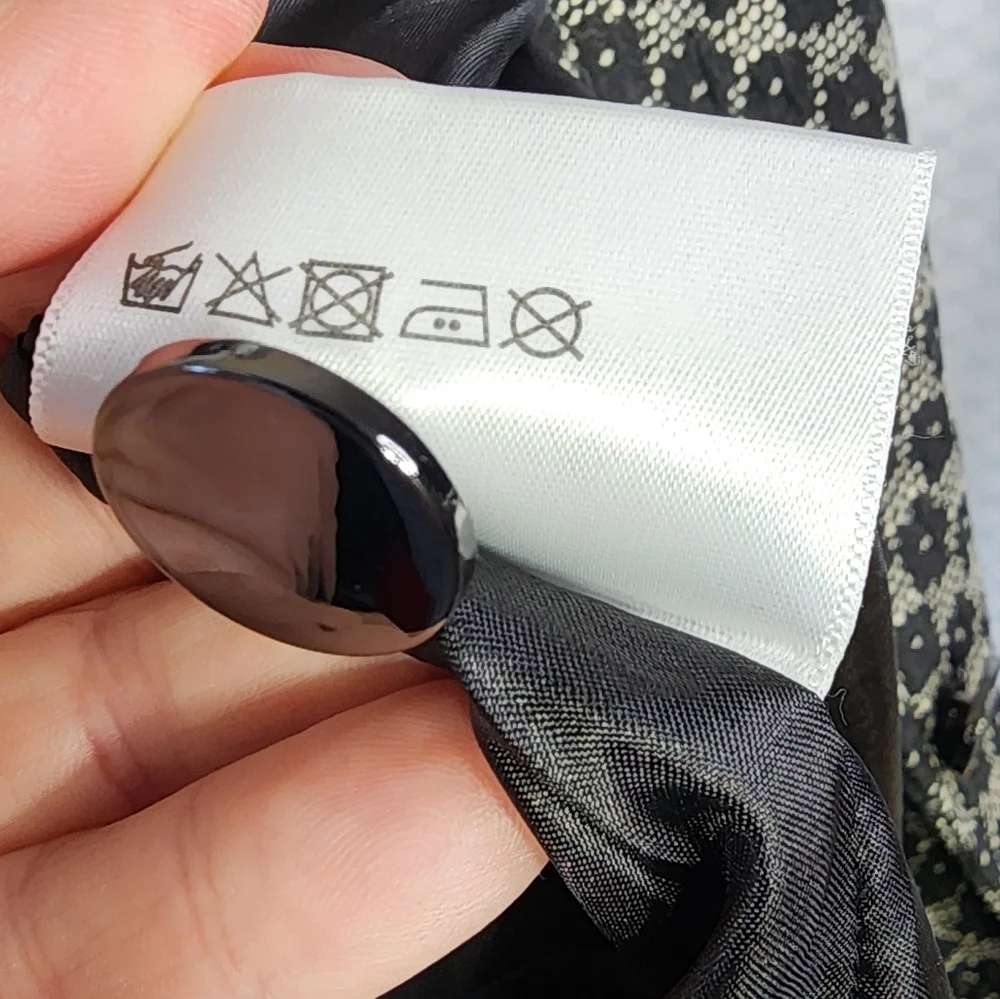 BLACK PEPPER winter jacket size 10 black white warm short bomber blazer - Picture 8 of 13